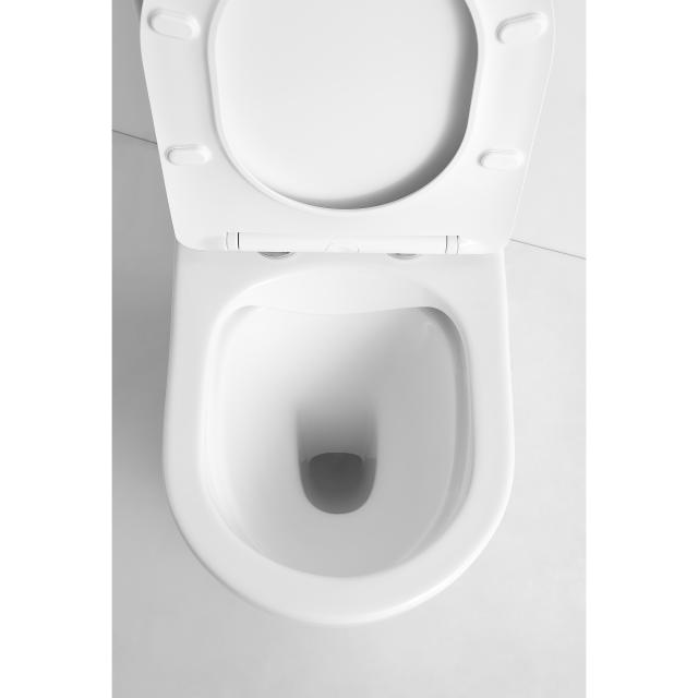 Studio gulvstående toilet m/slim toiletsæde, Hvid