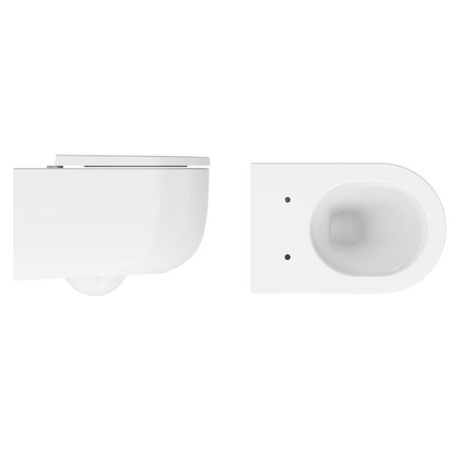 Futura rimless væghængt toilet m/tornadoskyl, Hvid